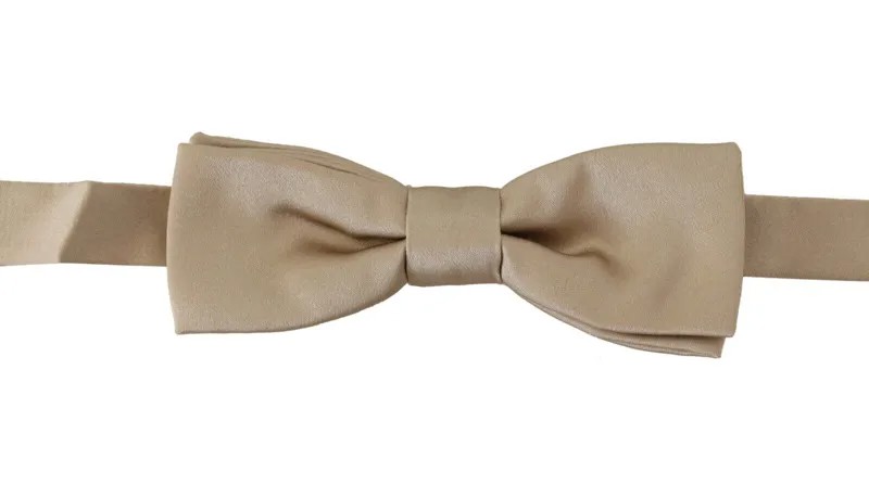 Мужской галстук-бабочка DOLCE - GABBANA, однотонный, золотой, из 100% шелка, с регулируемым воротником, папийон $ 200