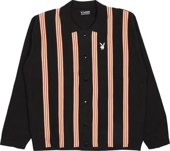 Свитер Pleasures x Playboy Club Woven Cardigan Sweater 'Black', черный