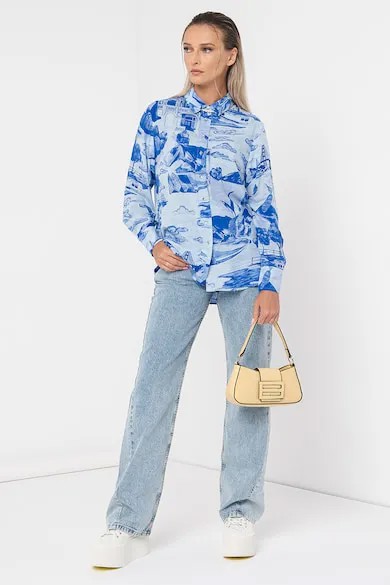 Рубашка свободного кроя Scotch & Soda, синий