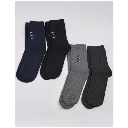 Набор теплых носков для мужчин 12 пар из хлопка длинные разноцветные /Носки мужские утеплённые ,термоноски ,хлопок размер 42-48