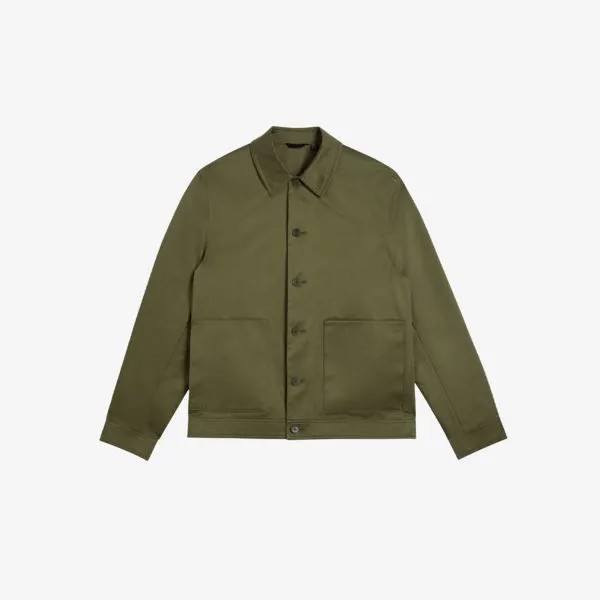 Хлопковая куртка приталенного кроя Lucianj Ted Baker, зеленый