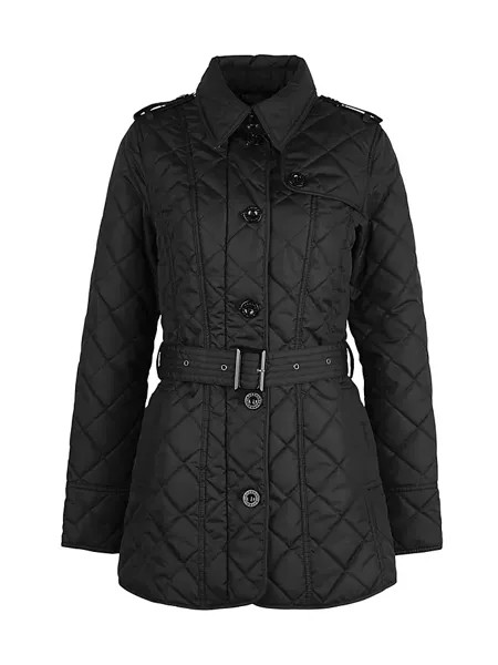 Стеганая куртка Tummel с поясом Barbour, цвет black classic