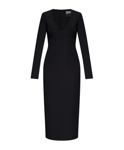 Платье с декоративными вырезами Versace Jeans Couture, черный