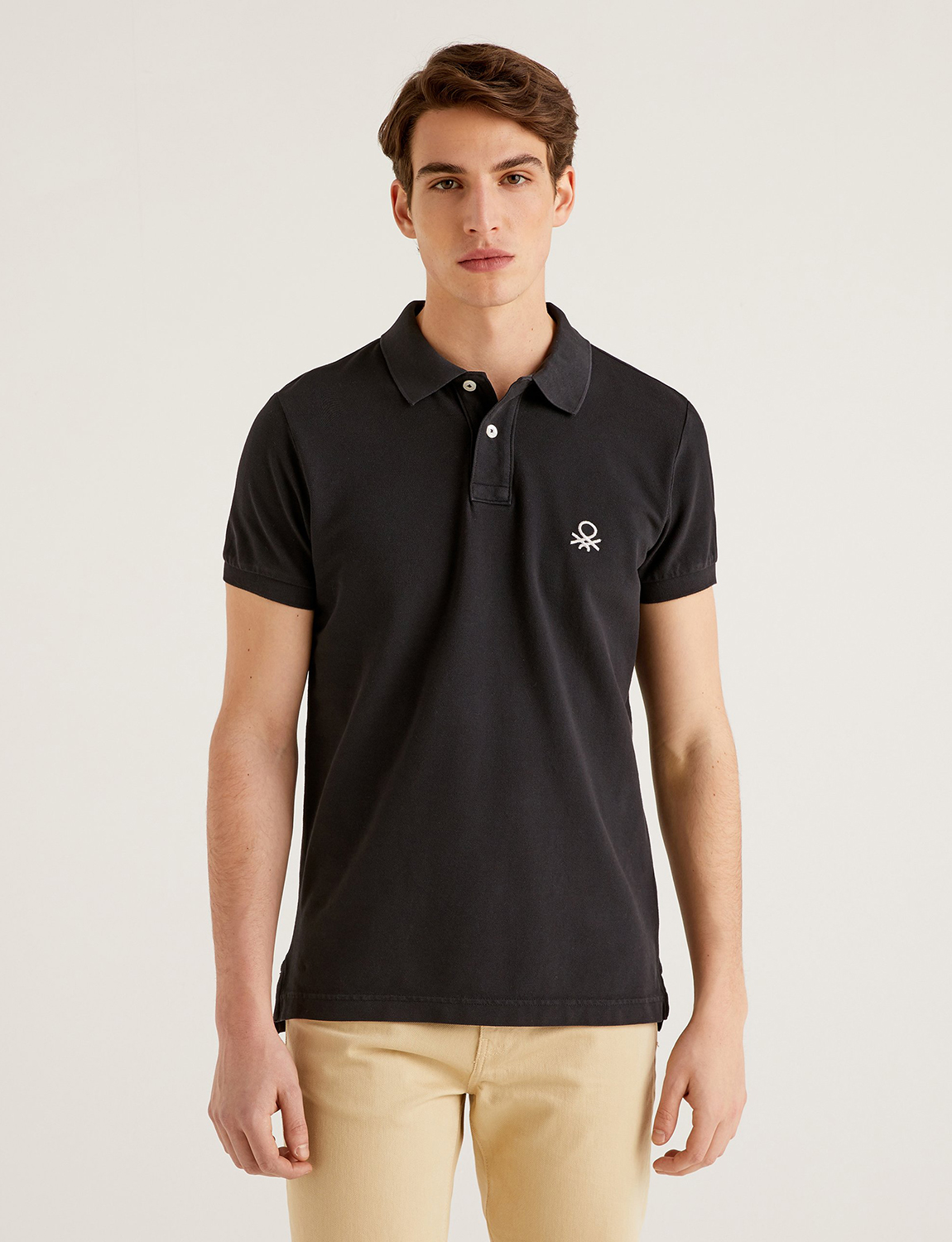 Футболка-поло мужская United Colors of Benetton CCC_3089J3178 черная L