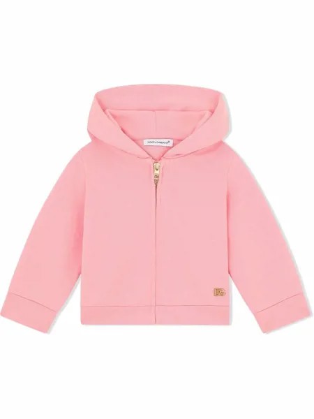 Dolce & Gabbana Kids худи на молнии с логотипом