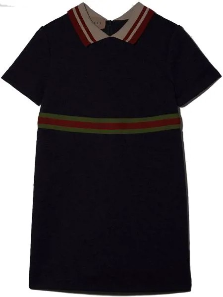 Gucci Kids платье-рубашка с полосками
