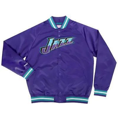Легкая атласная куртка Mitchell - Ness мужская фиолетовая повседневная спортивная верхняя одежда S