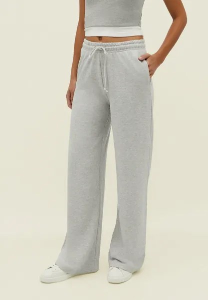 Спортивные брюки Wide-Leg Jogger Stradivarius, цвет light grey