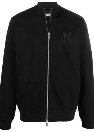 Karl Lagerfeld спортивная куртка с вышивкой