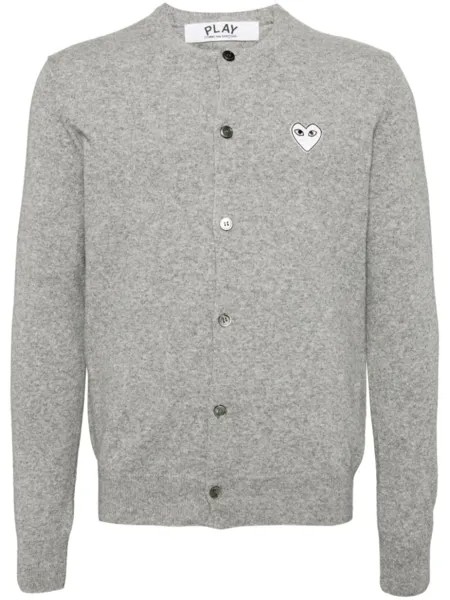 Comme Des Garçons Play шерстяной кардиган, серый