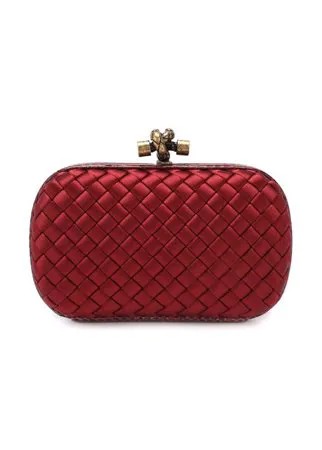 Клатч Chain Knot из сатина  Bottega Veneta