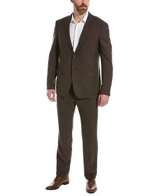 Мужской костюм из смеси шерсти и льна Z Zegna, коричневый 54, 2 предмета