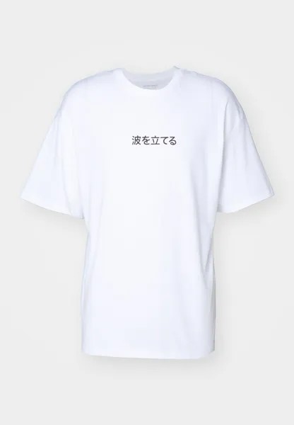 Футболка с принтом Jorrandom Crew Neck Unisex Jack & Jones, ярко-белая