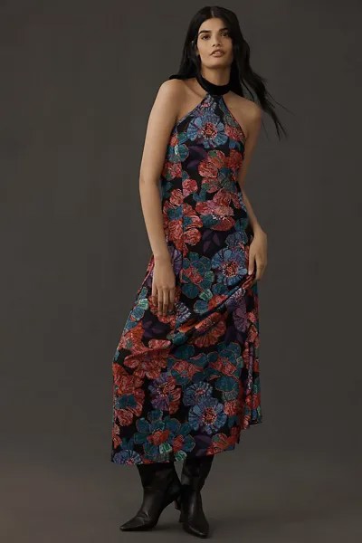 Платье миди Farm Rio без рукавов с цветочным принтом, мультиколор