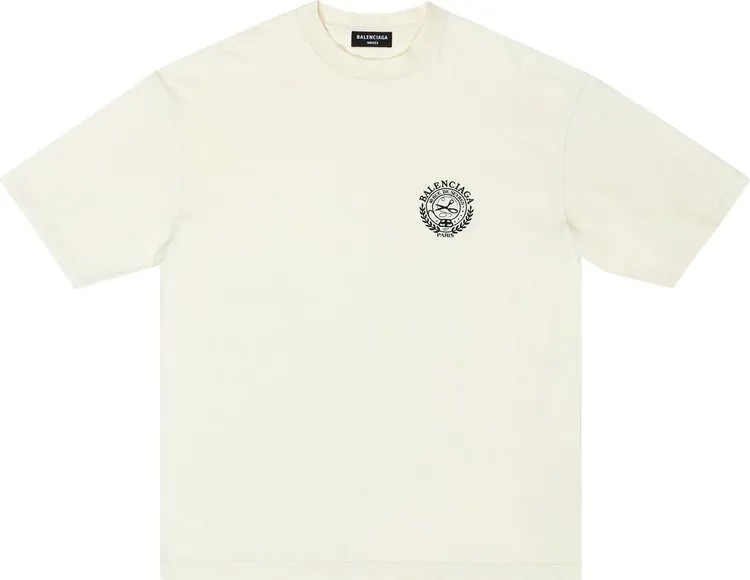 Футболка Balenciaga T-Shirt 'Cream/Black', кремовый