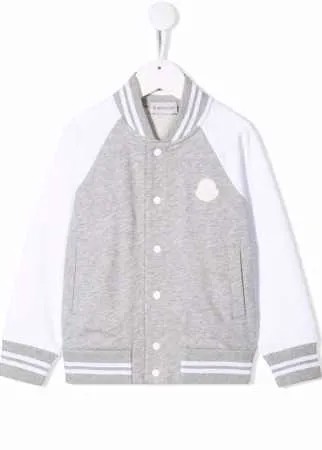 Moncler Enfant бомбер с нашивкой-логотипом