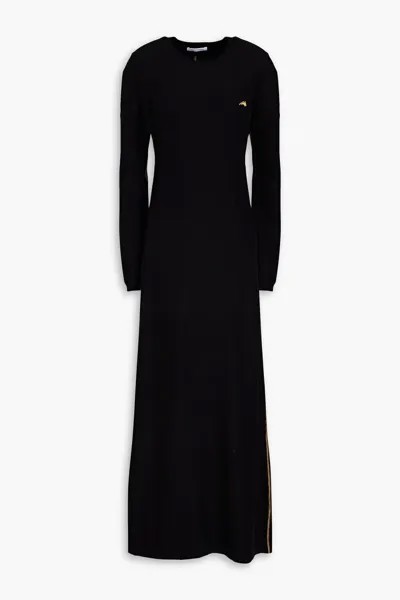 Платье макси Cher с вышивкой Bella Freud, черный