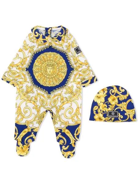 Versace Kids комбинезон для новорожденного и шапка