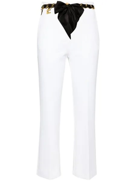 Elisabetta Franchi укороченные брюки, белый