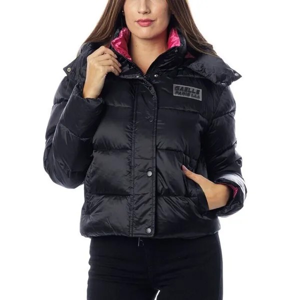 Пуховик с капюшоном женский GAELLE Paris GBDP13000 Jacket Black With Patch