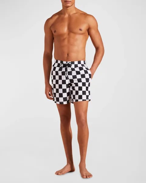 Мужские плавки Damier в клетку Vilebrequin, цвет White