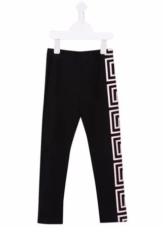 Versace Kids легинсы с логотипом Greca