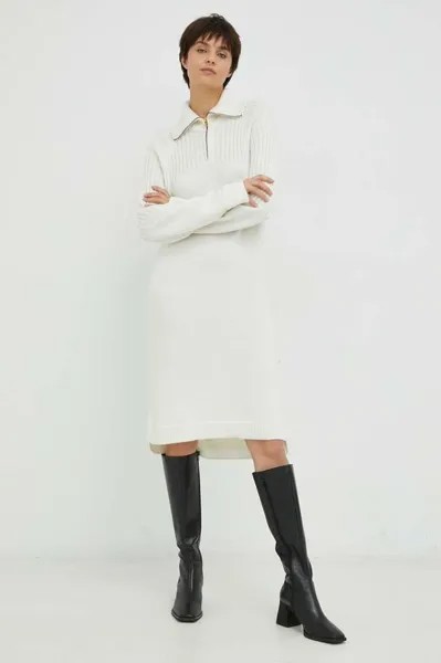 Платье с добавлением шерсти G-Star Raw, бежевый