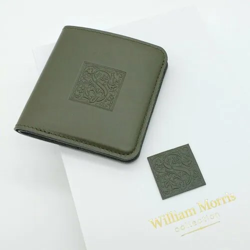 Кошелек William Morris, фактура гладкая, хаки