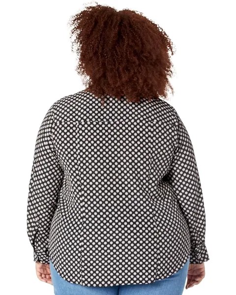 Рубашка Michael Kors Plus Size Dot Lock Zip Shirt, цвет Rosewater