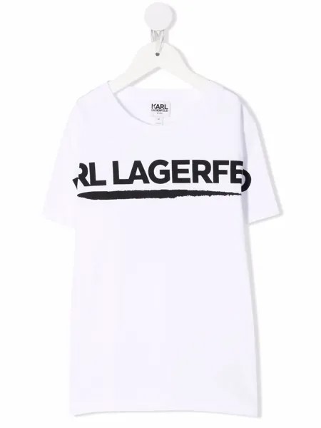 Karl Lagerfeld Kids футболка из органического хлопка с логотипом