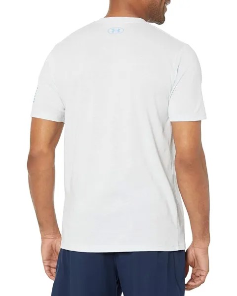 Футболка Under Armour New Freedom Logo T-Shirt, цвет Halo Gray Light Heather/Carolina Blue