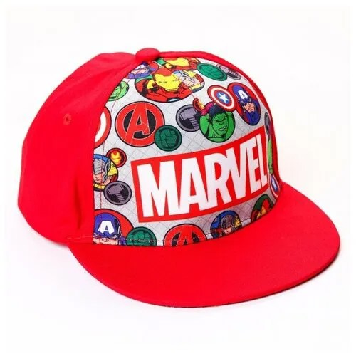 Шапка Marvel, размер OneSize, красный