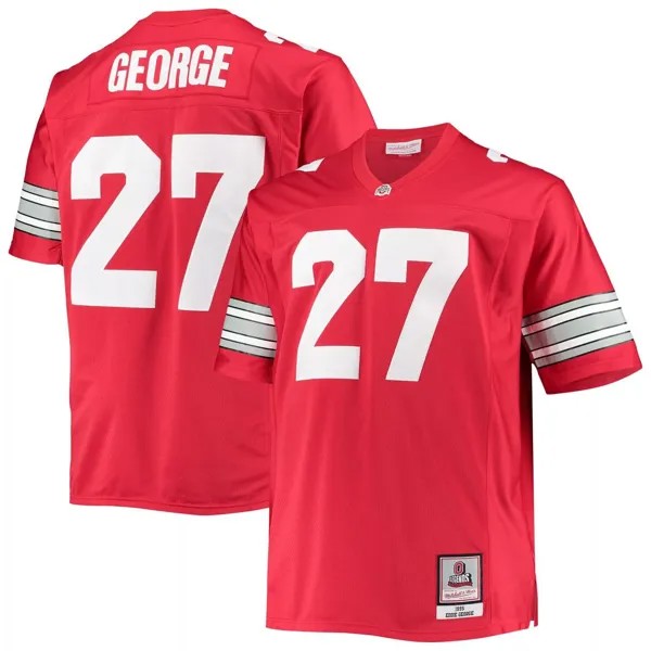 Мужская майка Mitchell & Ness Eddie George Scarlet Ohio State Buckeyes Big & Tall Legacy Alumni Джерси