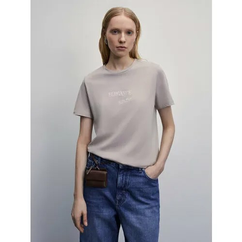 Футболка Zarina, размер XS (RU 42)/170, кремовый/светлый беж