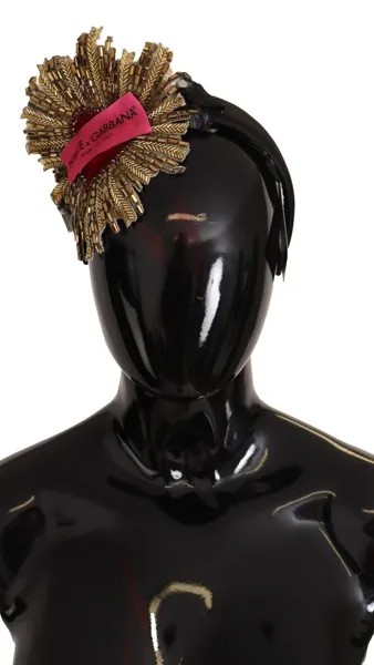 DOLCE - GABBANA Диадема-повязка на голову из черного золота с логотипом Sacred Heart $ 2000