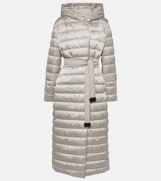 Атласное пуховик the cube novet Max Mara, бежевый