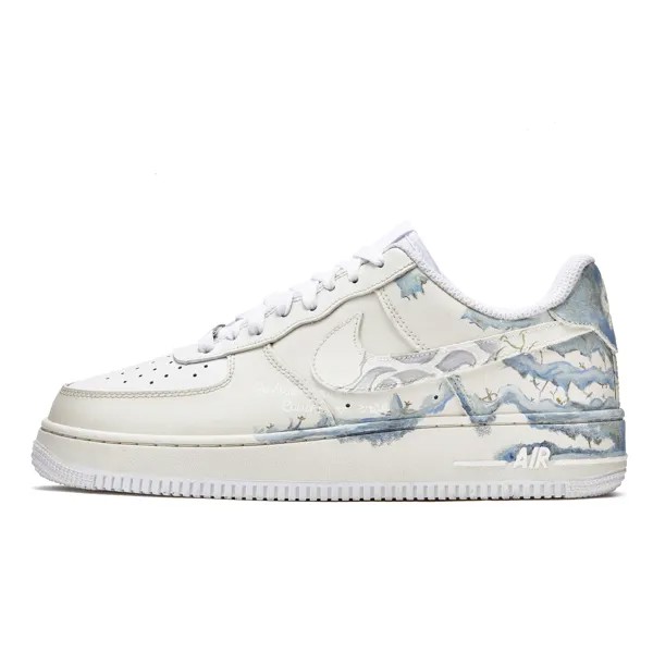 Кроссовки Nike Air Force 1 Skateboarding Shoes Women's Low-top Blue/White, синий