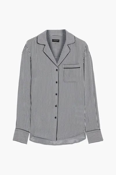 Рубашка Luca из крепдешина в полоску Rag & Bone, черный