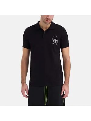 ICEBERG Мужская черная эластичная рубашка классического кроя с короткими рукавами S