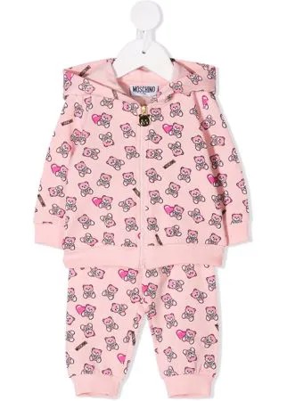 Moschino Kids спортивный костюм с графичным принтом