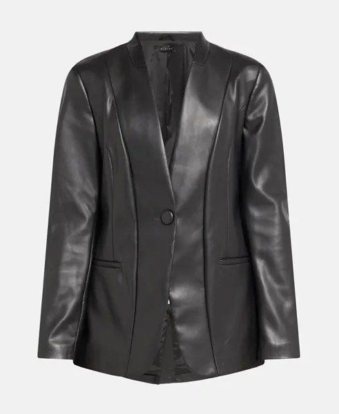 Кожаный пиджак Sisley, черный