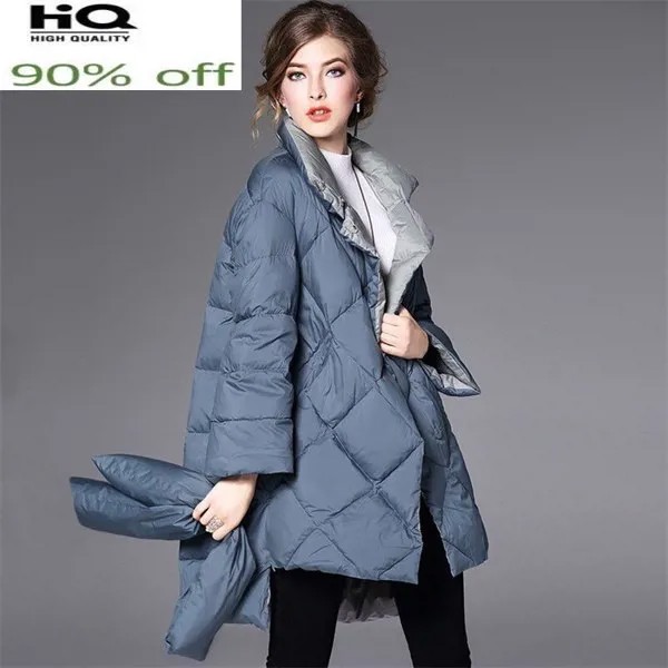 Модный женский пуховик, теплое пальто на 90% белом утином пуху, женские корейские парки на осень и зиму 2022, женские пальто Pph2793