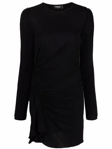 Dsquared2 ruched longsleeved mini dress
