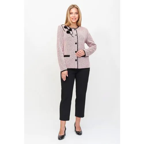 Пиджак Текстильная Мануфактура, размер 52, черный, розовый