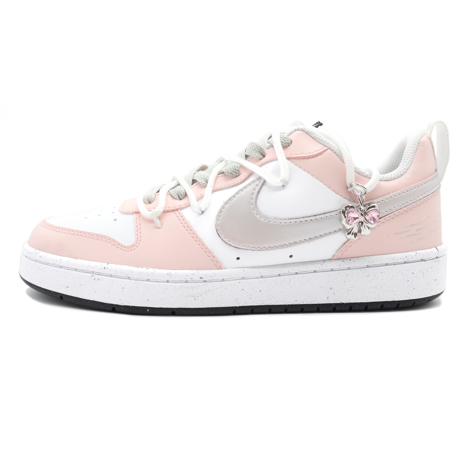 Кроссовки Nike Court Borough Skateboarding Shoes Women's Low-top Pink, White, Silver, розовый
