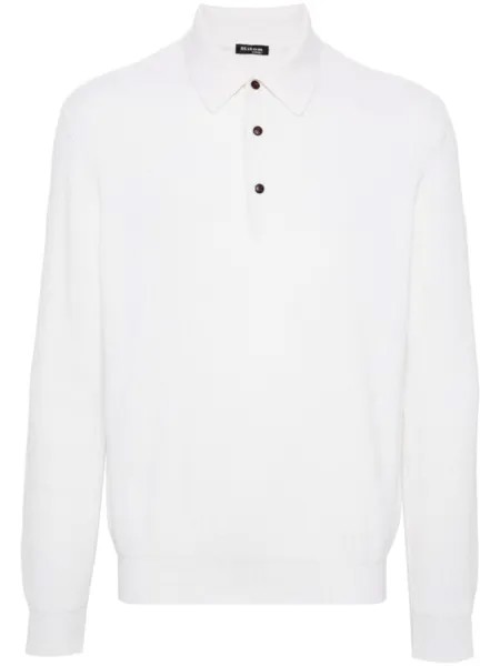Kiton трикотажная рубашка поло, белый