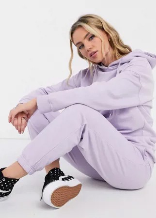 Сиреневые oversized-джоггеры с манжетами от комплекта New Look-Фиолетовый цвет