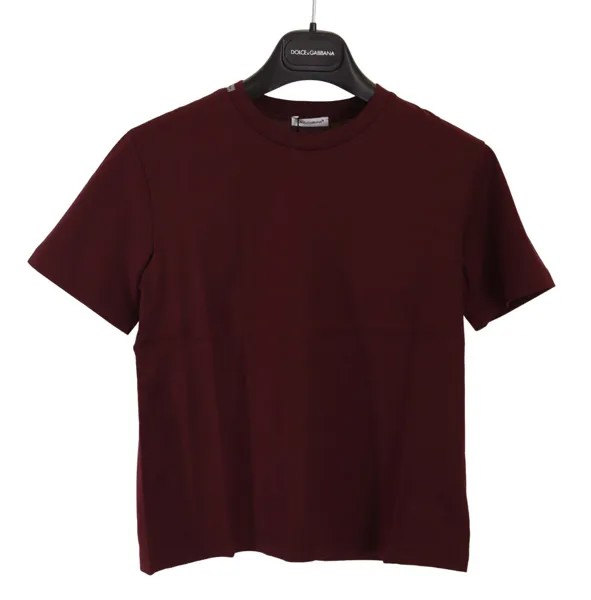 DOLCE - GABBANA Детская темно-бордовая хлопковая футболка унисекс с круглым вырезом s. Тег 6 лет 100$
