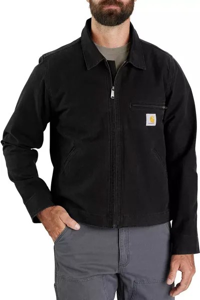 Мужская потертая куртка Carhartt Detroit, черный