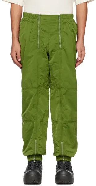 Зеленые брюки на молнии Bottega Veneta